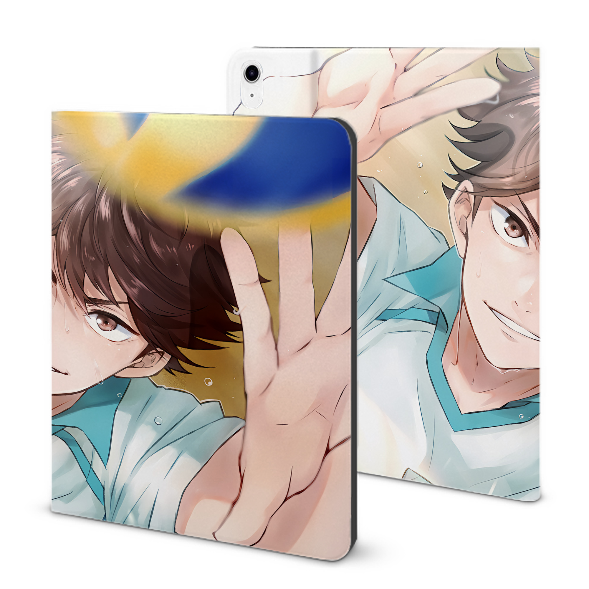 （画像用） ハイキュー!! Haikyu!! IPad ケース ブック型 PUレザー TPU 耐衝撃 軽量 薄型 ペン収納なし 全面保護 IPad 各モデル対応